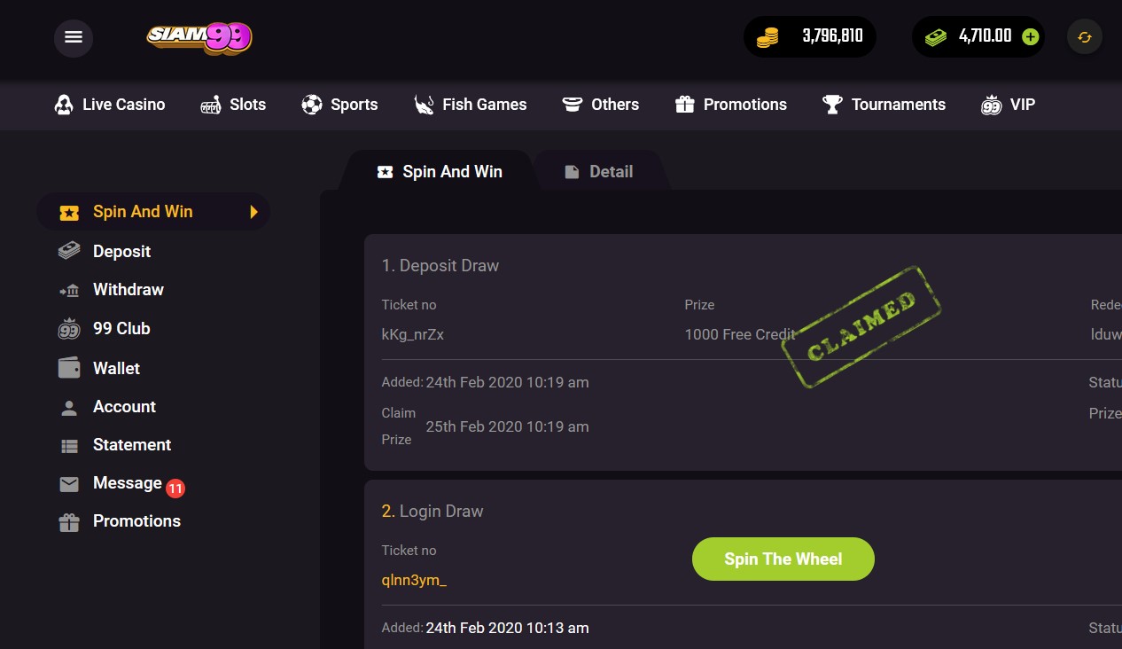 ถอนเงินเครดิตฟรี siam99.com